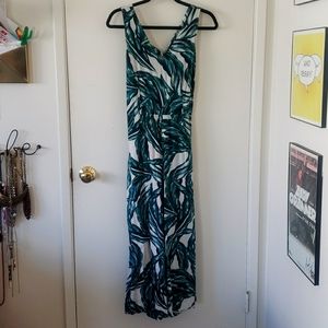 Who What Wear Palm Print Jumpsuit